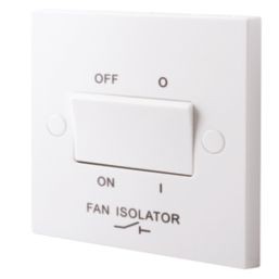 BRITISH GENERAL 900 SERIES 10A 1-GANG 3-POLE FAN ISOLATOR SWITCH WHITE