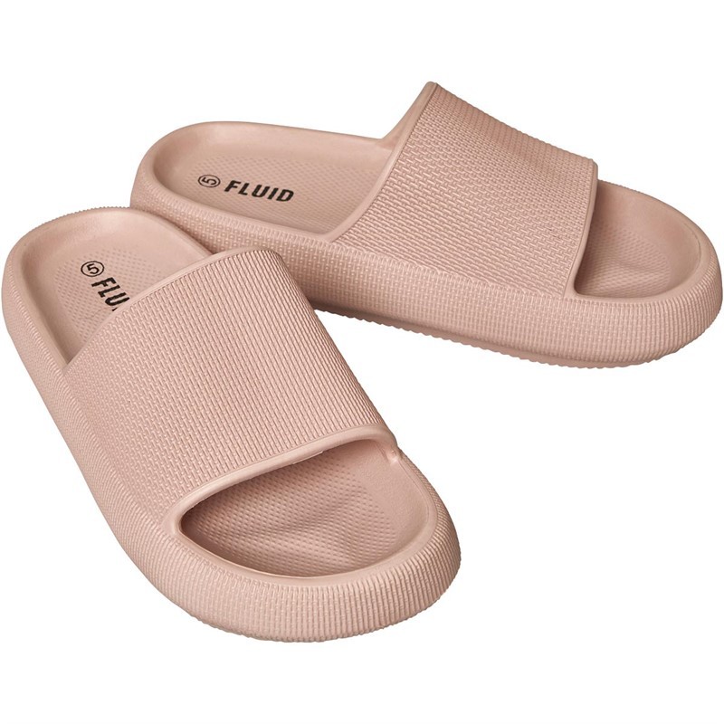 Fluid Womens Pillow Sliders Blush Pink