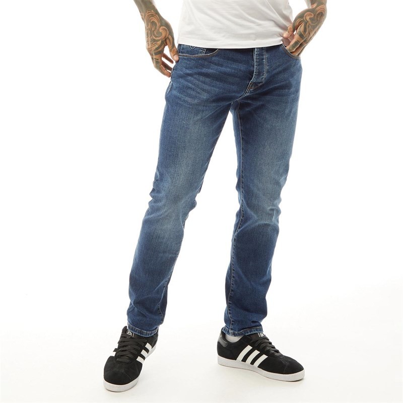 883 Police Mens Pottin 417 Regular Fit Jeans 417-Blue