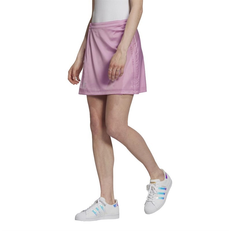 adidas Originals Womens 2000 Luxe Satin Wrap Skirt Bliss Orchid