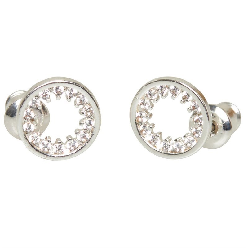 Eternity Womens Earrings Silver Tone