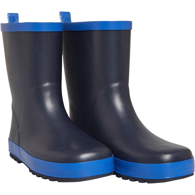 Mad Wax Junior Boys Wellington Boots Royal/Navy