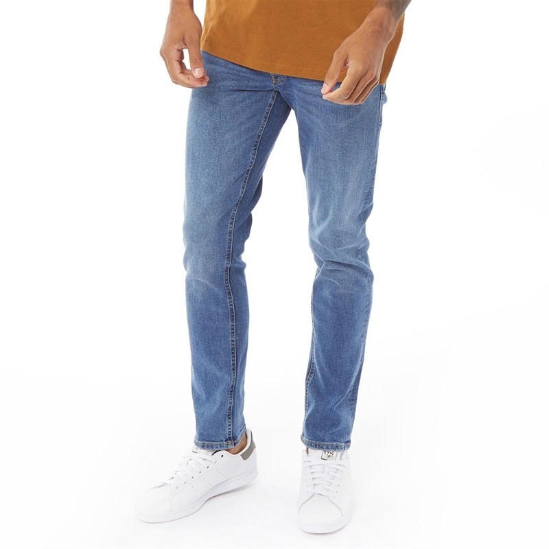 JACK AND JONES Mens Glenn Original MF 102 Slim Fit Jeans Blue Denim