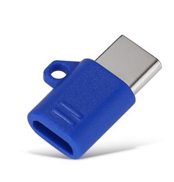 Durable Micro USB 2.0 to Type-C Switchable Adapter- Blue