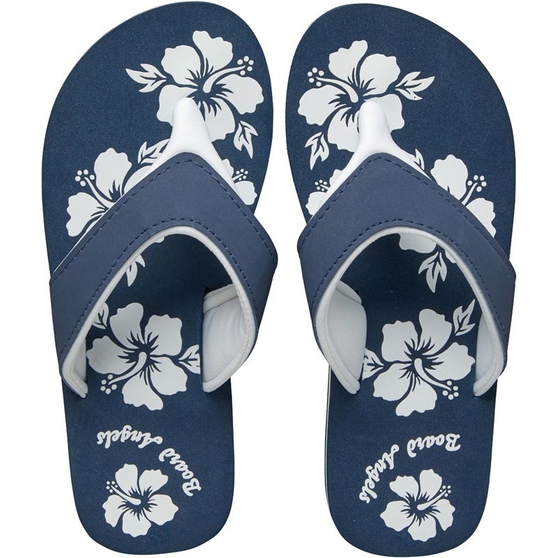 Board Angels Womens Eva Toe Post Sandals Navy/White