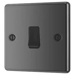 LAP 10AX 1-GANG 2-WAY LIGHT SWITCH BLACK NICKEL WITH BLACK INSERTS